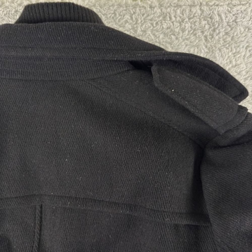 Levis Mens Black Wool Blend Double Breasted Peacoat Jacket XL RN54163 - Picture 11 of 14